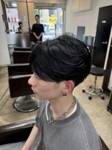 センターパート　メンズ　美容室　リレーション　難波　なんば
