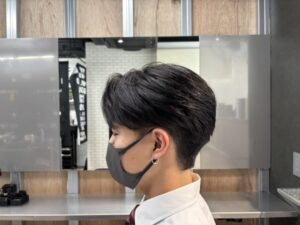 パートスタイル　ツーブロック　センターパート　リレーション　難波　浪速区　メンズ美容室　理容室