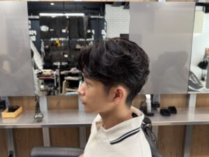 ナチュラルパーマ　メンズ　リレーション　難波　浪速区　メンズ美容室　理容室　バーバー