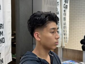 メンズパーマ　フェード　リレーション　難波　浪速区　メンズ美容室　理容室　バーバー