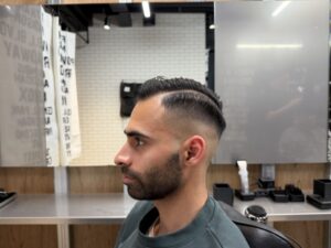 メンズ　スキンフェード　クラシカル　七三分け　リレーション　難波　浪速区　バーバー　理容室　メンズ美容室