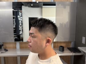 束感ショート　フェード　スキンフェード　リレーション　難波　浪速区　メンズ美容室　理容室　バーバー