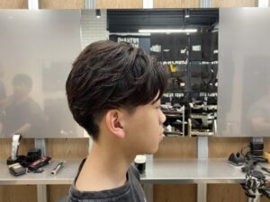 王道ナチュラルマッシュ　メンズ　リレーション　難波　なんば　浪速区　メンズ美容室　理容室　バーバー