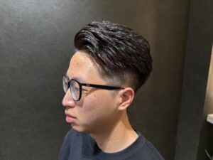 メンズショート　ツーブロック　七三ショート　ナチュラルバック　リレーション　メンズ　難波　浪速区　メンズ美容室　理容室　バーバー
